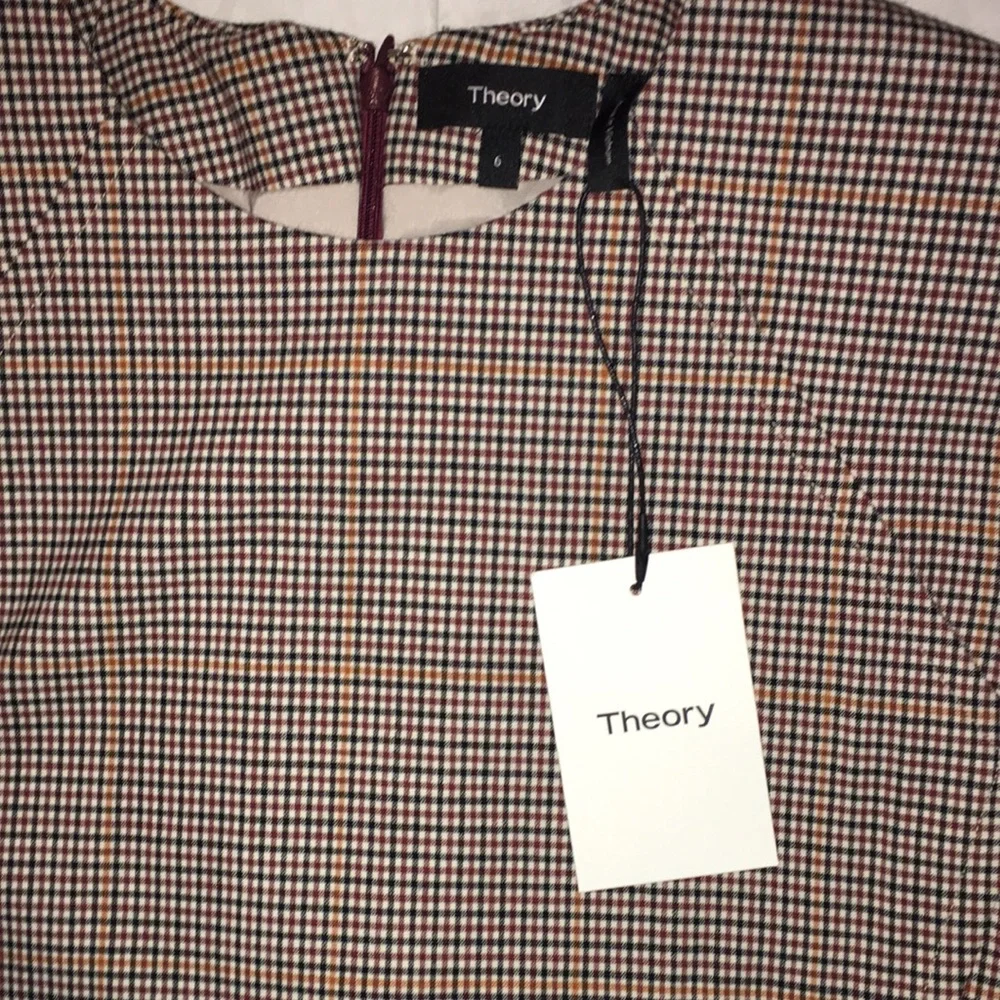 THEORY NWT FINE WOOL PENCIL SHEATH DRESS - Picture 7 of 11
